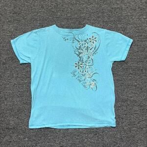 Vintage y2k eco mountain turquoise t-shirt